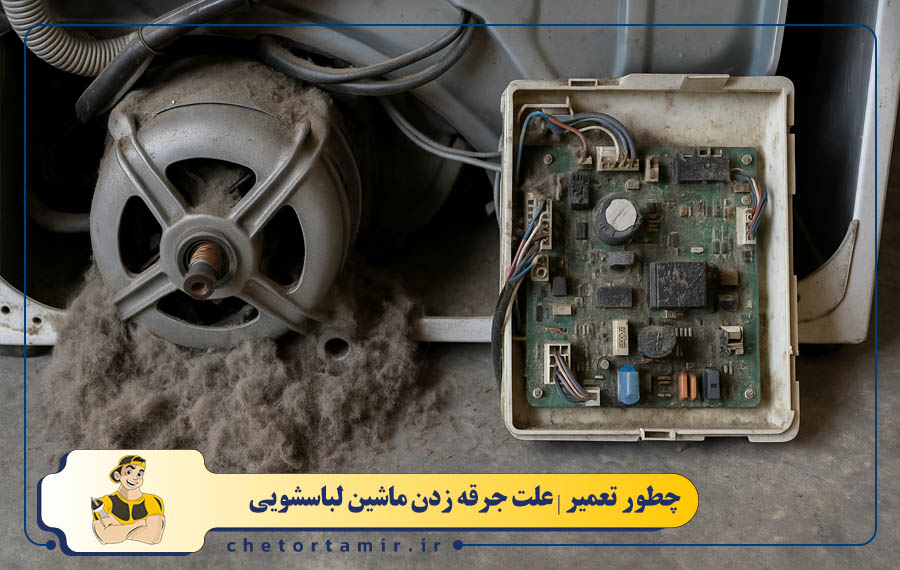 تجمع گرد و خاک یا پرز در اطراف موتور و برد