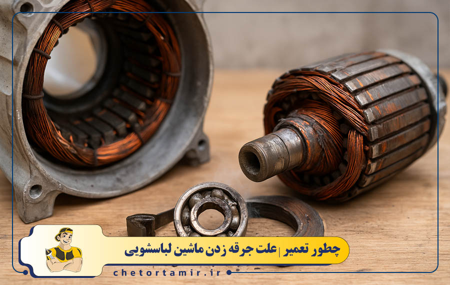 خرابی بلبرینگ ها و تماس مکانیکی با سیم پیچ یا بدنه