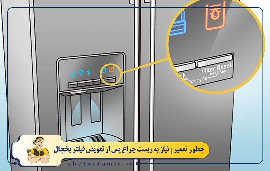 نیاز به ریست چراغ پس از تعویض فیلتر یخچال