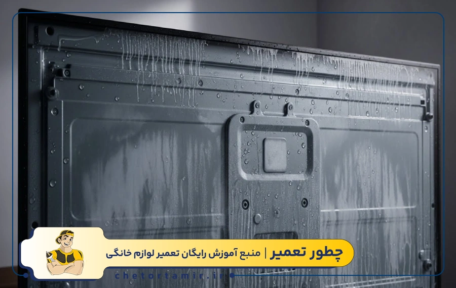 علت سیاه شدن صفحه تلویزیون-نفوذ رطوبت یا آب به داخل تلویزیون