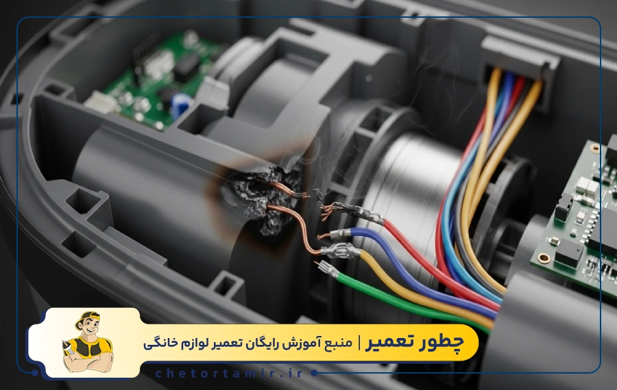 اتصال کوتاه یا سوختگی در سیم کشی داخلی دستگاه