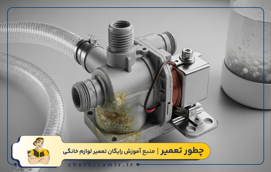 خرابی شیر برقی مرتبط با بخش سختی گیر دستگاه